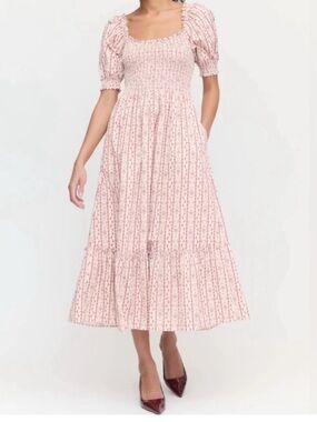 Hill House - The Louisa Nap Dress in Pink Emma Stripe